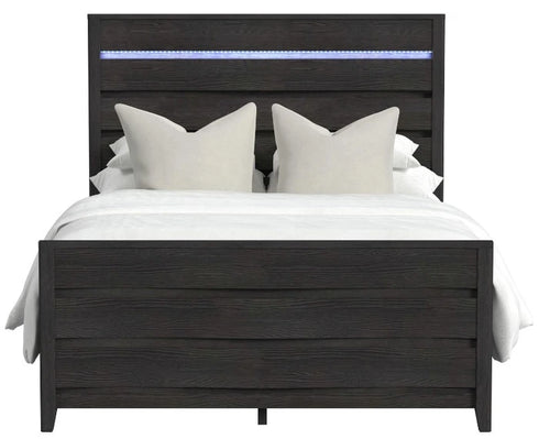 Tobias Black Panel Bed