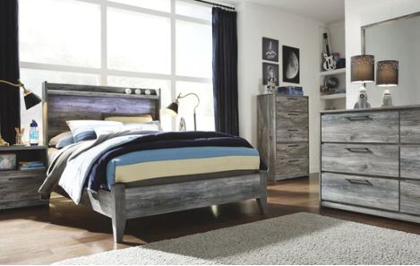 Baystorm Gray Full Panel Bed, Dresser & Mirror - WCC Furniture & Mattress Center Lafayette & Lake Charles