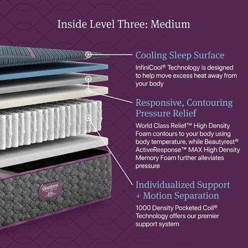Beautyrest World Class Level Three Hybrid Medium - WCC Furniture & Mattress Center Lafayette & Lake Charles