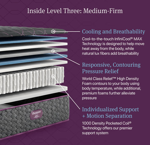 Beautyrest World Class Level Three Medium-Firm - WCC Furniture & Mattress Center Lafayette & Lake Charles