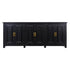 Bells Smooth Black 6 Door Console - WCC Furniture & Mattress Center Lafayette & Lake Charles