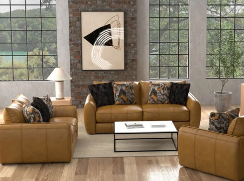 Corvara Caramel Sofa & Loveseat