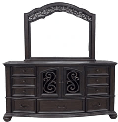 Brunswick Mahogany Dresser & Mirror - WCC Furniture & Mattress Center Lafayette & Lake Charles