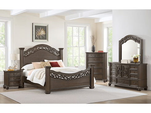 Brunswick Mahogany Dresser & Mirror - WCC Furniture & Mattress Center Lafayette & Lake Charles