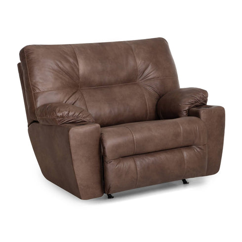Burton Halston Mocha Oversized Snuggler Recliner - WCC Furniture & Mattress Center Lafayette & Lake Charles