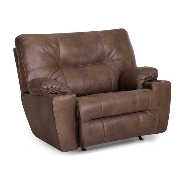 Burton Halston Mocha Oversized Snuggler Recliner - WCC Furniture & Mattress Center Lafayette & Lake Charles
