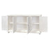 Calais Sierra White 72" 4 Door Curio Console - WCC Furniture & Mattress Center Lafayette & Lake Charles