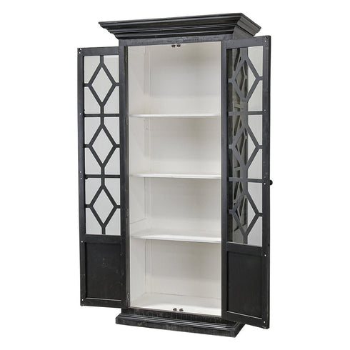 Carthage Sanded Black Upright Cabinet - WCC Furniture & Mattress Center Lafayette & Lake Charles