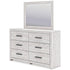 Cayboni Whitewash Dresser & Mirror - WCC Furniture & Mattress Center Lafayette & Lake Charles