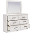 Cayboni Whitewash Dresser & Mirror - WCC Furniture & Mattress Center Lafayette & Lake Charles