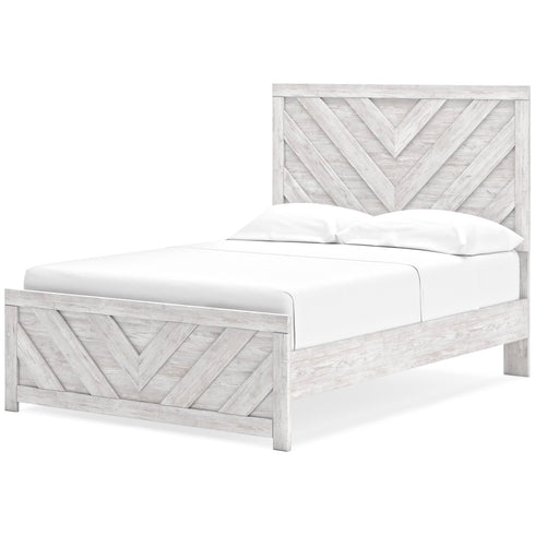 Cayboni Whitewash Panel Bed - WCC Furniture & Mattress Center Lafayette & Lake Charles