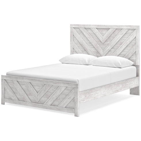 Cayboni Whitewash Panel Bed - WCC Furniture & Mattress Center Lafayette & Lake Charles