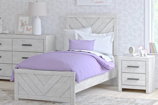 Cayboni Whitewash Panel Bed - WCC Furniture & Mattress Center Lafayette & Lake Charles