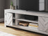 Cayboni Whitewash TV Stand w/ Fireplace - WCC Furniture & Mattress Center Lafayette & Lake Charles