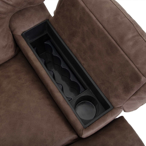 Clayton Easter Mocha Rocker Recliner w/ Frosty Fridge - WCC Furniture & Mattress Center Lafayette & Lake Charles