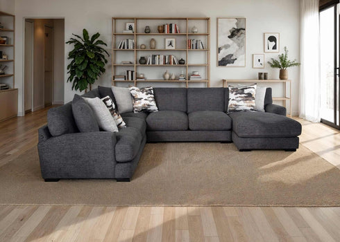 Collins Mandy Slate Sectional - WCC Furniture & Mattress Center Lafayette & Lake Charles
