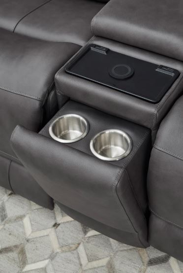 Cooke Autumn Fog Power Zero Gravity Tilt Console Loveseat - WCC Furniture & Mattress Center Lafayette & Lake Charles