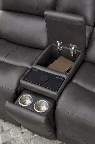 Cooke Autumn Fog Power Zero Gravity Tilt Console Loveseat - WCC Furniture & Mattress Center Lafayette & Lake Charles