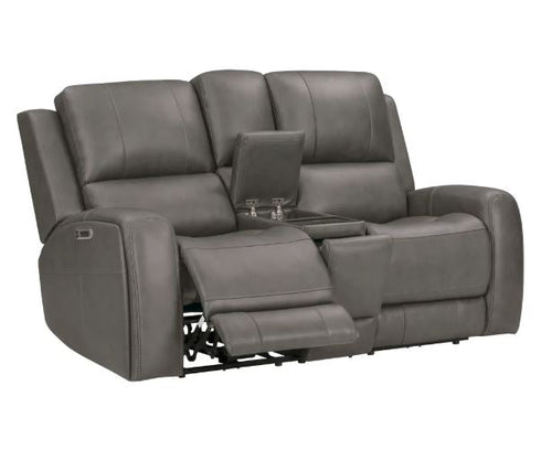 Cooke Autumn Fog Power Zero Gravity Tilt Console Loveseat - WCC Furniture & Mattress Center Lafayette & Lake Charles