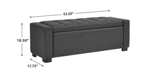 Cortwell Gray Storage Bench - WCC Furniture & Mattress Center Lafayette & Lake Charles
