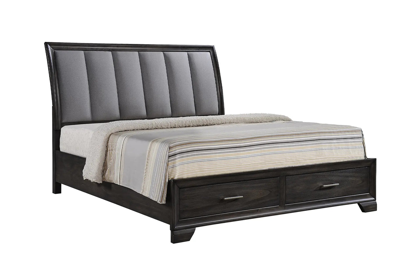 Jaymes Grey Platform Storage Bed