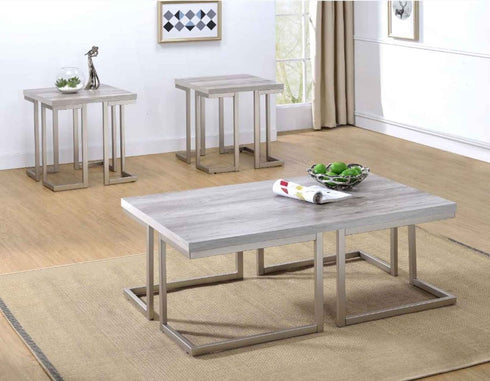 David Grey Driftwood/Pewter Cocktail Table - WCC Furniture & Mattress Center Lafayette & Lake Charles