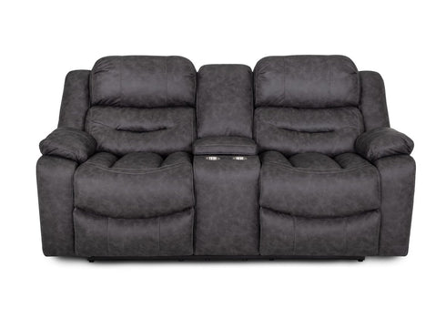Decker Easter Slate Reclining Loveseat with Console - WCC Furniture & Mattress Center Lafayette & Lake Charles