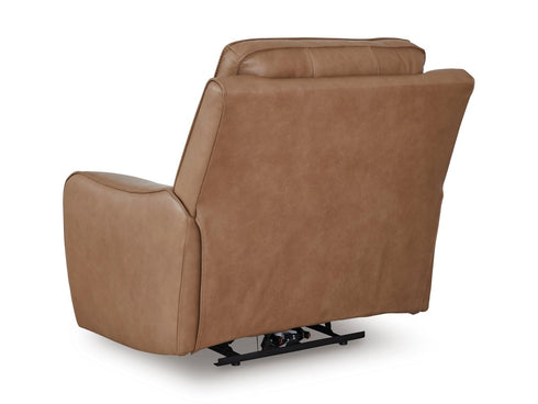 DeepWakes Caramel Power Recliner w/ ADJ Headrest - WCC Furniture & Mattress Center Lafayette & Lake Charles