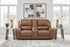 DeepWakes Caramel Power Reclining Loveseat w/ Console - WCC Furniture & Mattress Center Lafayette & Lake Charles