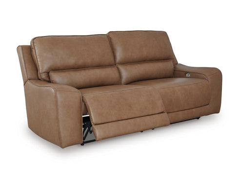 DeepWakes Caramel Power Reclining Sofa - WCC Furniture & Mattress Center Lafayette & Lake Charles