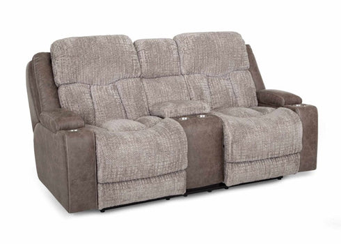 Denali Two - Tone Power Reclining Loveseat w/ Massage - WCC Furniture & Mattress Center Lafayette & Lake Charles
