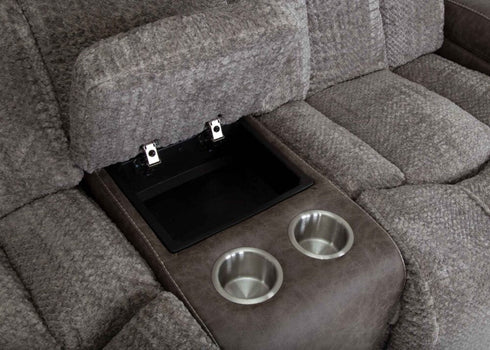 Denali Two - Tone Power Reclining Loveseat w/ Massage - WCC Furniture & Mattress Center Lafayette & Lake Charles