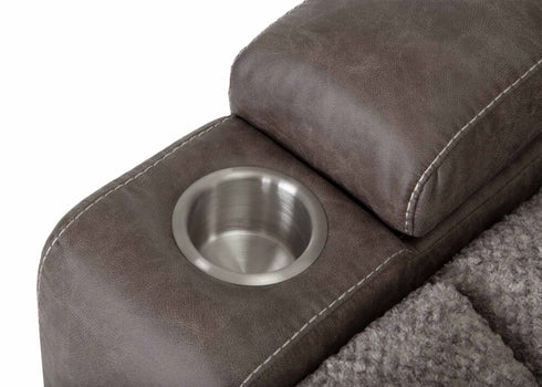 Denali Two - Tone Power Reclining Loveseat w/ Massage - WCC Furniture & Mattress Center Lafayette & Lake Charles