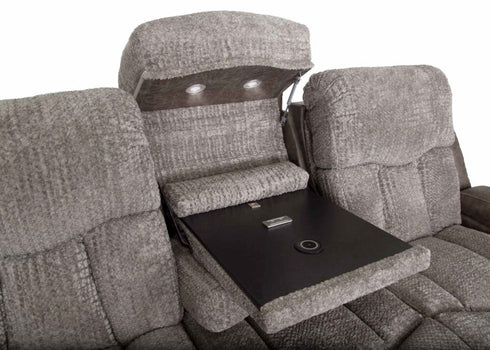 Denali Two - Tone Power Reclining Sofa w/ Massage - WCC Furniture & Mattress Center Lafayette & Lake Charles
