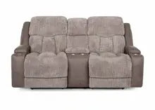 Denali Two-Tone Power Reclining Sofa & Loveseat w/ Massage