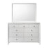 Denker Evan White Dresser & Mirror - WCC Furniture & Mattress Center Lafayette & Lake Charles