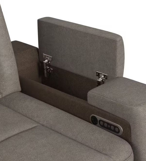 Lantana Rocky Grey/Brown Power Reclining Sofa