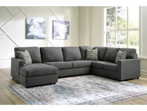Edenfield Charcoal LAF Chaise Sectional - WCC Furniture & Mattress Center Lafayette & Lake Charles