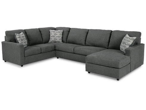 Edenfield Charcoal RAF Chaise Sectional - WCC Furniture & Mattress Center Lafayette & Lake Charles