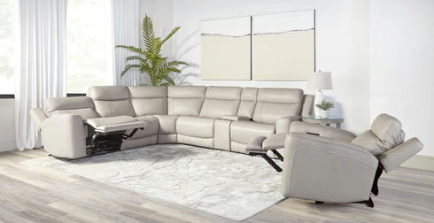 Ellsworth Stone 6 Piece Power Reclining Sectional - WCC Furniture & Mattress Center Lafayette & Lake Charles