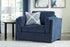 Evansley Navy Chair and a Half - WCC Furniture & Mattress Center Lafayette & Lake Charles