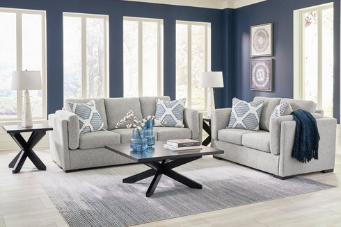 Evansley Pewter Sofa & Loveseat - WCC Furniture & Mattress Center Lafayette & Lake Charles