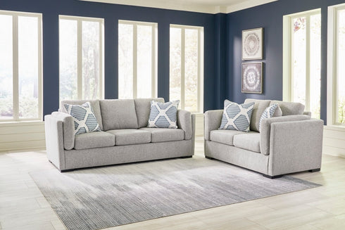 Evansley Pewter Sofa & Loveseat - WCC Furniture & Mattress Center Lafayette & Lake Charles