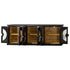 Everton Smooth Black/Smooth Pecan 6 Door Console - WCC Furniture & Mattress Center Lafayette & Lake Charles