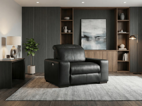 Ferrara Black Power Recliner - WCC Furniture & Mattress Center Lafayette & Lake Charles