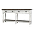Fisher Aged White Tobacco Top 2 Drawer Sofa Table - WCC Furniture & Mattress Center Lafayette & Lake Charles