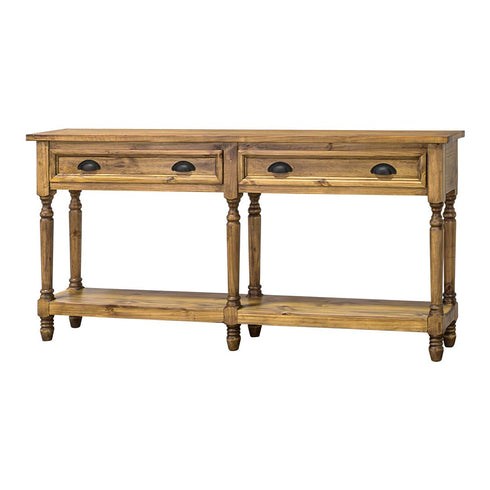 Fisher Wheat 2 Drawer Sofa Table - WCC Furniture & Mattress Center Lafayette & Lake Charles