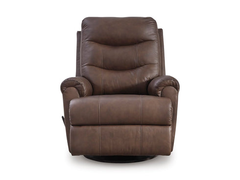 Flynwood Espresso Swivel Glider Recliner - WCC Furniture & Mattress Center Lafayette & Lake Charles