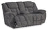 Foreside Charcoal DBL Reclining Loveseat w/ Console - WCC Furniture & Mattress Center Lafayette & Lake Charles