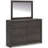 Fraluna Charcoal Dresser & Mirror - WCC Furniture & Mattress Center Lafayette & Lake Charles